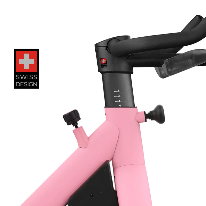 Freebeat™ Best-Selling Exercise Bike, Gamified Classes with Rotatable 22" HD Touchscreen, Pink